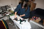 Jingoism - 04 - Fixing the cut fabric and vliesofix to the base