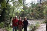 Christmas 2012 - 013 - Jean-Luc, Flo, Lydie & Torrent river, Abel Tasman